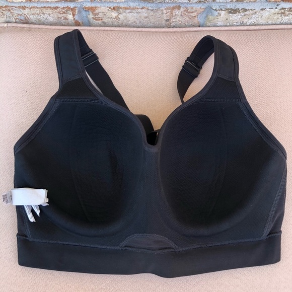 Under Armour Knit Lightly Padded Molded Cups High Impact Black Sport Bra 36DD - Picture 9 of 14